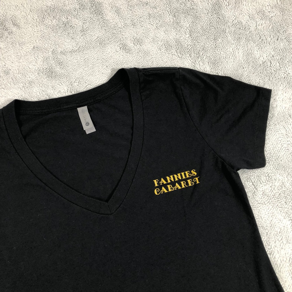 Next Level Fannies Cabaret T-Shirt Women Large Black Atlanta GA Graphic Tee